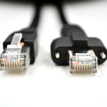 GigE vison 10Gbps cat 6a high flexible cables with locking screws for industrial cameras
