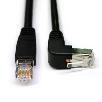 GigE vison 10Gbps cat 6 high flexible RJ45 Straight to RJ45 RA down cables for industrial cameras