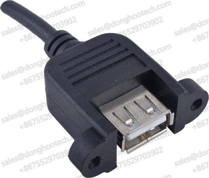 High Quality USB Female Screw Lock Panel Mount Industrial Grade USB Extension Cables