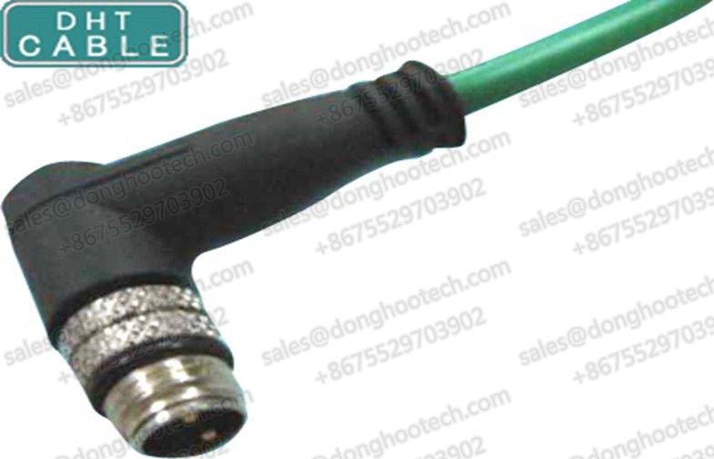  IP67 / IP68 3P 4P 5P 8 Pin M8 Right Angle Waterproof Cable / Sensor Cables High Speed 