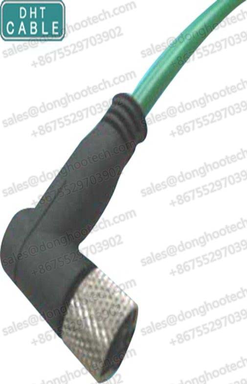  M12 Female Waterproof Cable / Outdoor Signal Cable Circular with Molded Connector M12X1.0 