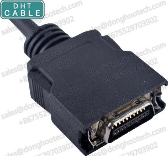  Black HPCN 20Pin Male Plastic Assembly SCSI Cables Double-Shield with OEM / ODM 