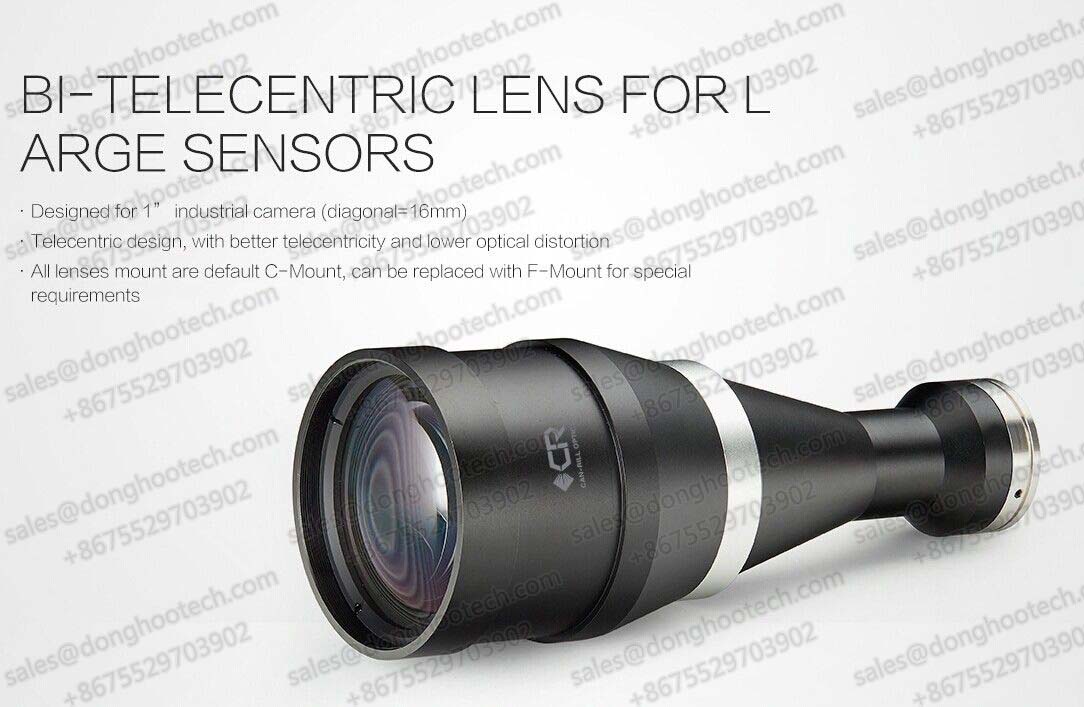  CE / ROHS Approved  Bi-Telecentric Optical Lens For Large Sensors , 1" Camera 