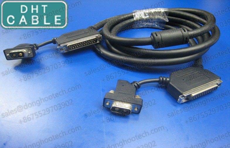  Flexible Custom Cable Assemblies 2V2 with DB25 Slip Type Cable 2 meter 