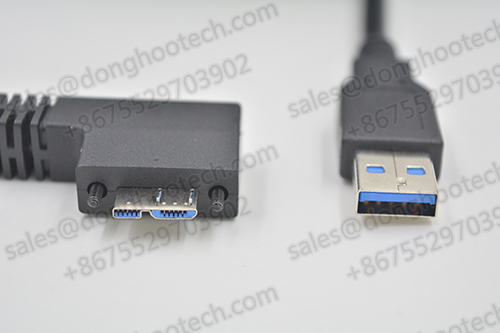 FidgetFidget USB 3.0 Cable A Type Male to USB 3.0 Micro B Male with Mount Panel Screws 500cm