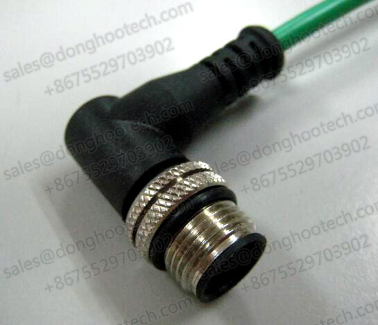 Industrial Ethernet Cables M12 RIGHT ANGLED TO RJ45 Cables 3meter 10ft Black GigE Vision Cables / Networking Cables