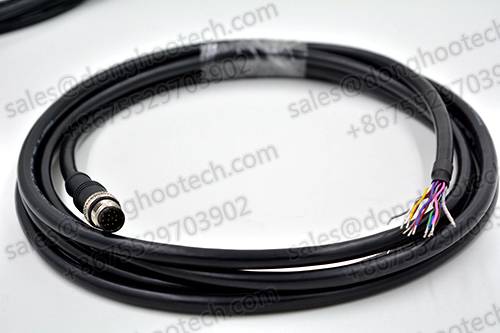 Industrial Ethernet Cables M12 8PIN TO OPEN Cables 3meter 10ft Black GigE Vision Cables / Networking Cables for Baumer IP Cameras
