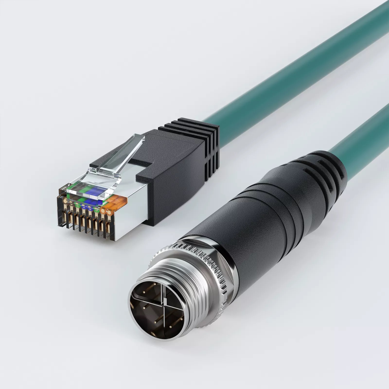 M12 x-code to RJ45 GigE cable