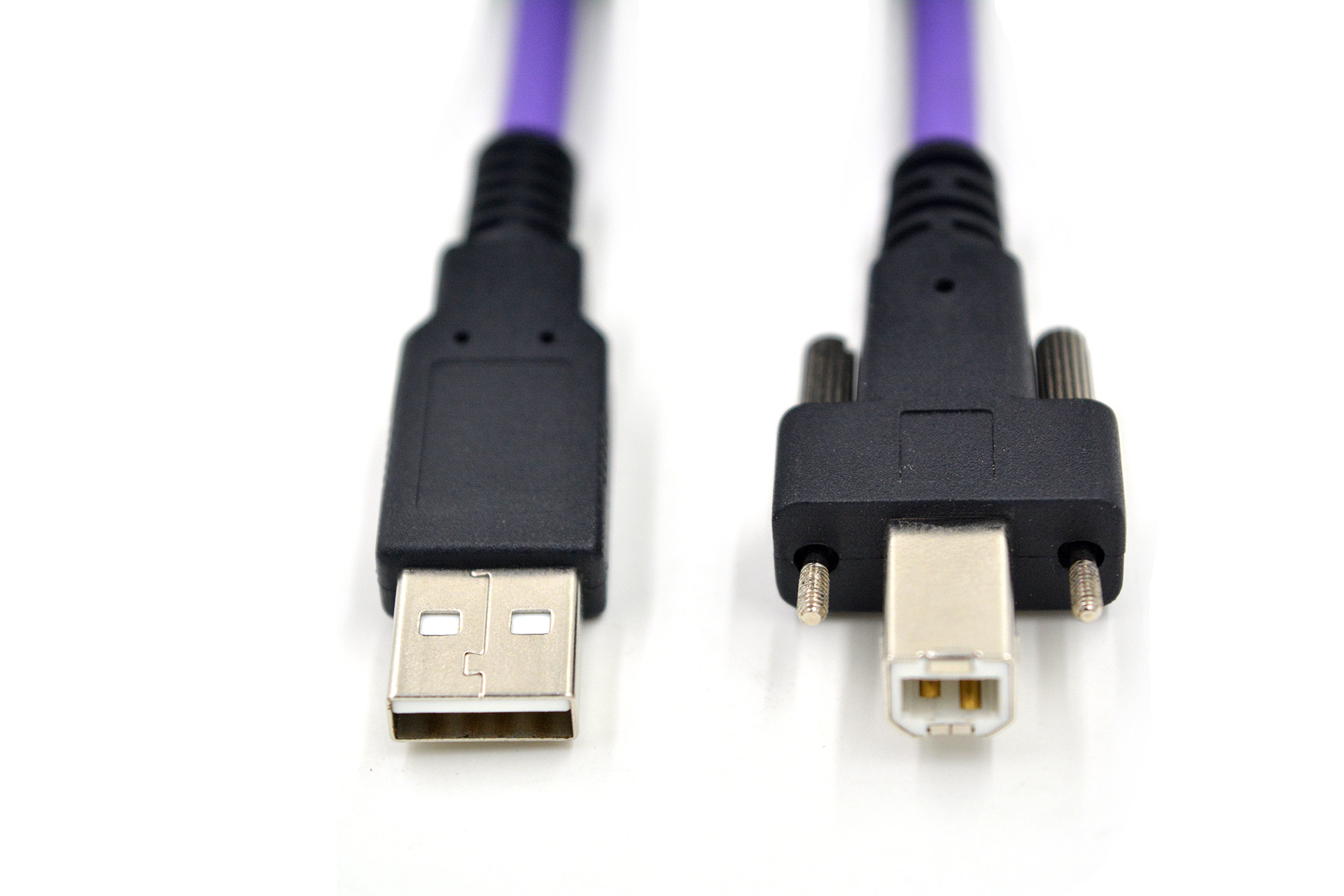 USB2.0 Type-A to Type-B cable with locking screws