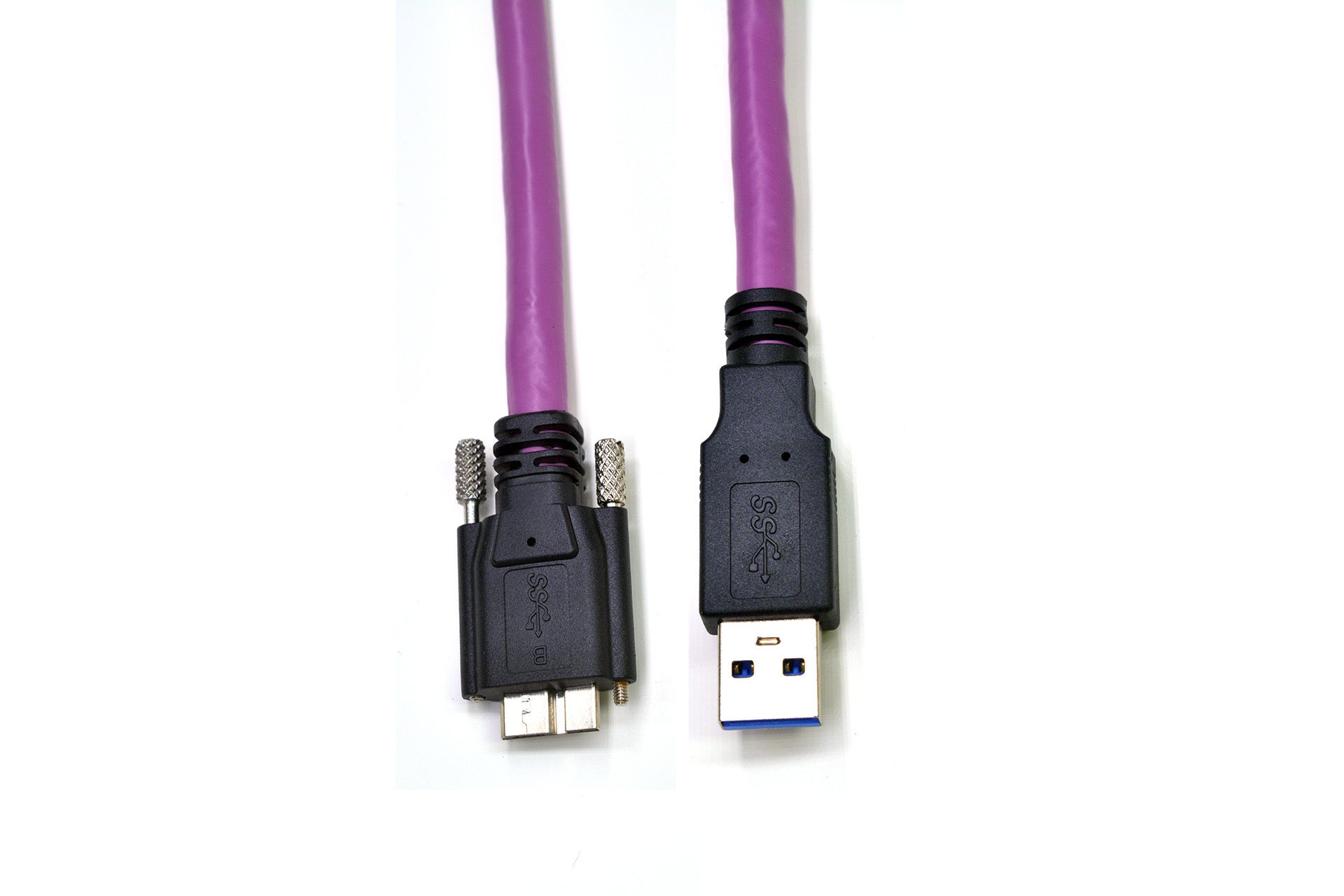 USB3.0 Type-A to Micro-B cable with locking screws