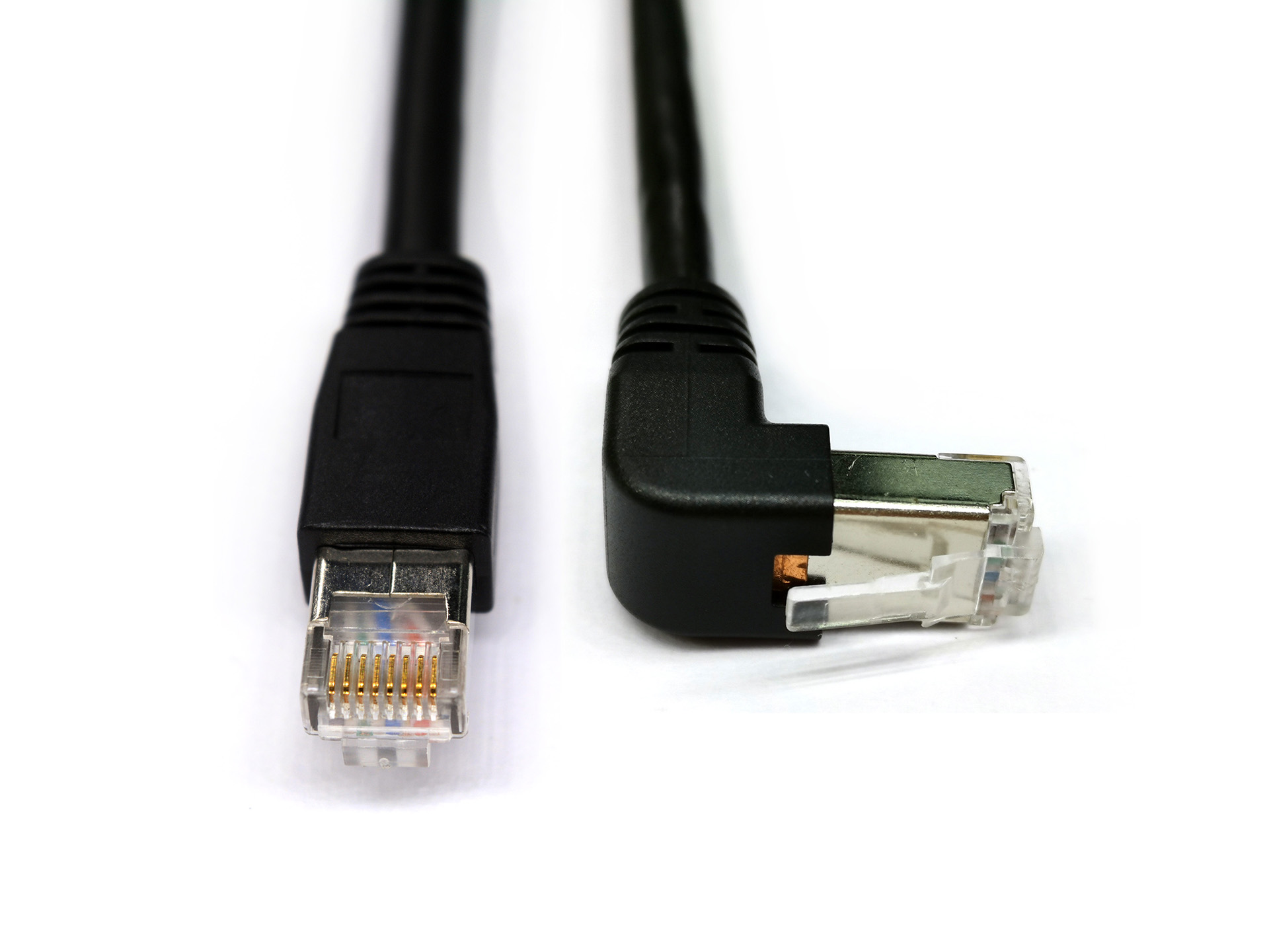 RJ45 Right angle Down GigE cable CAT6 SSTP for industrial vision